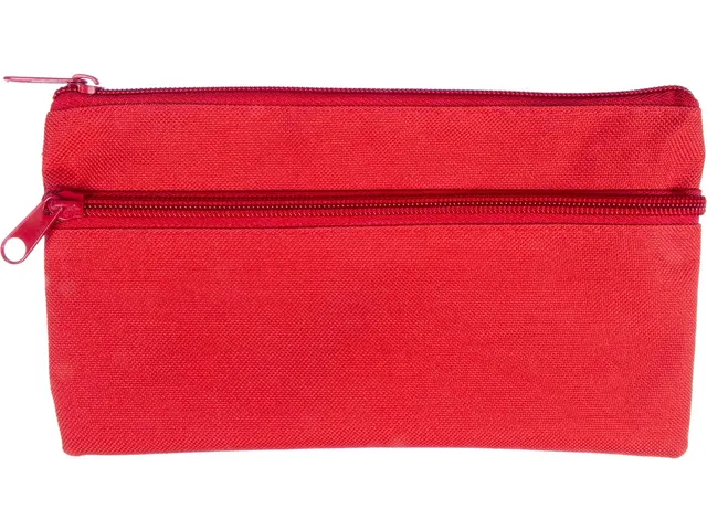 Pennenzak Plat 21 x 11 cm rood
