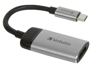 USB-C/HDMI 4K Adapter 0,1m 49143 zilver-zwart - 1