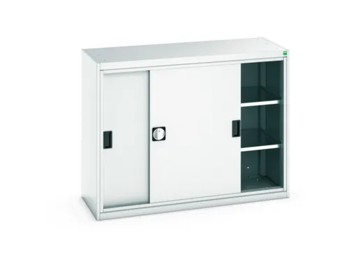 werkplaatskast 1000x1300x550mm 2xStalen bodem RAL7035 front RAL7035