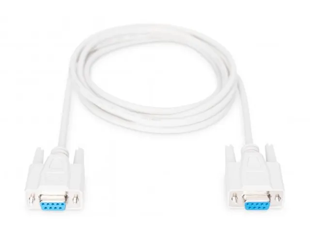 Data-overdrachtverbindingskabel D-Sub9 vrouwelijk/vrouwelijk 2m beige