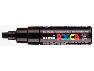 Verfstift Posca PC8K Brede punt 8mm schuin Zwart - 2