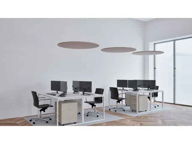Akoestisch PET-vilt rond plafondpaneel Ø120cm Beige