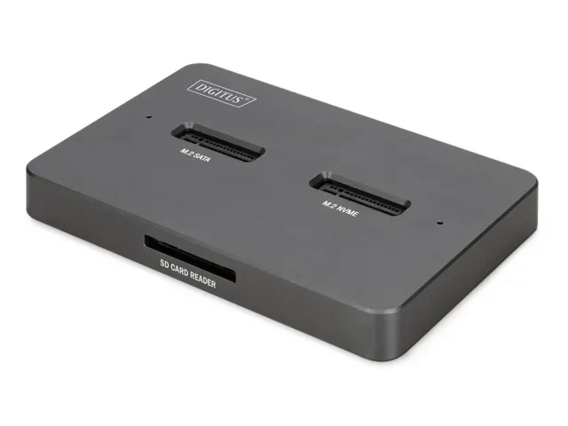 DIGITUS M.2 NVMe + M.2 SATA SSD docking station met SD Express kaartle