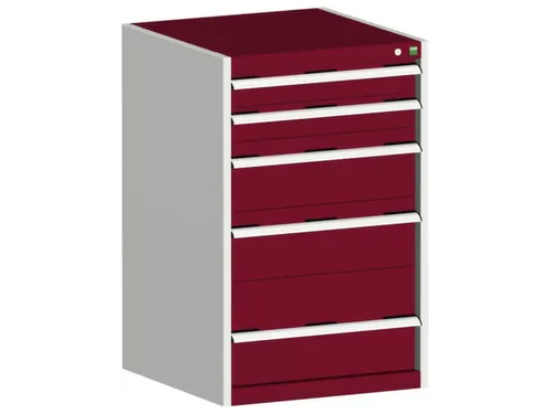 ladekast HxBxD 1000x650x525mm 5laden romp RAL7035 front RAL3004