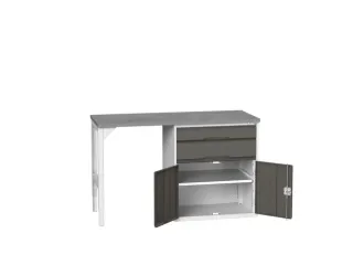 werkbank,HxBxD 930x1500x600mm,linoleumblad,2voeten/1container - 1