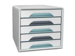 Ladekast CEP Smoove 5 lades geschakeerd blauw/grijs