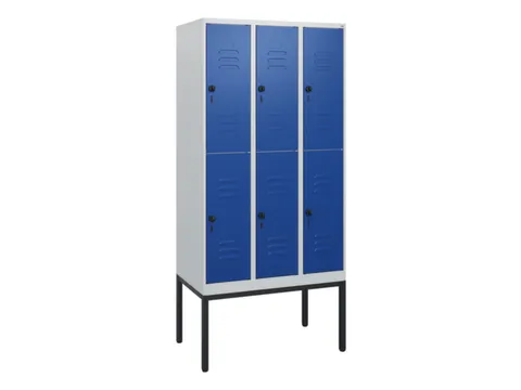 dubbeldekse locker,HxBxD 1950x900x500mm,3x2vak.,vak B 300mm