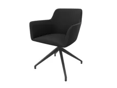 Bezoekersstoel Draaibaar Voetkruis Epoxypoedercoat Zwart