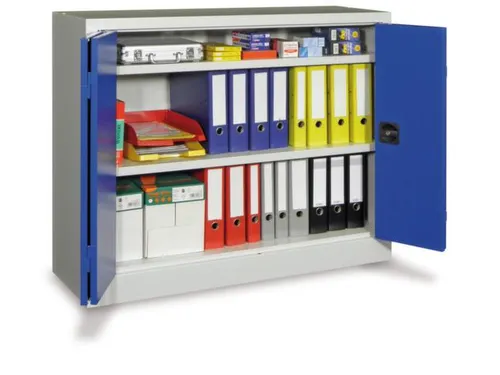 Ruime Vouwdeurkast 1000x1200x400mm 2legborden Ral7035 Front Ral5010