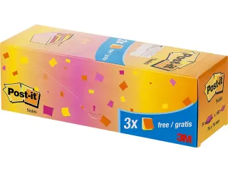 Memoblok 3M Post-it 654 76x76mm neon assorti 21 + 3 gratis - 2