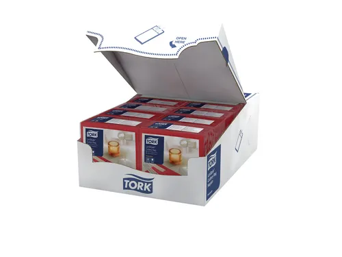 Bestekpochette Tork LinStyle 1-laags 50st duurzaam rood 509604