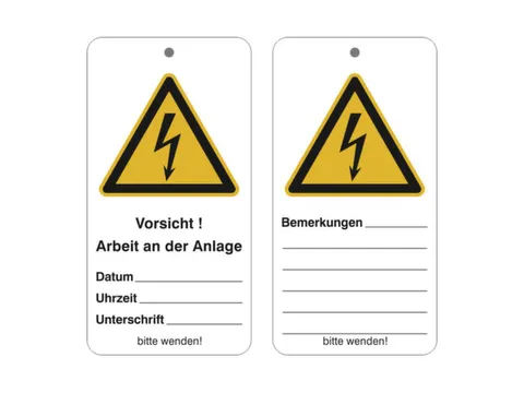 Onderhoudshanger M. Veiligheidsmarkering