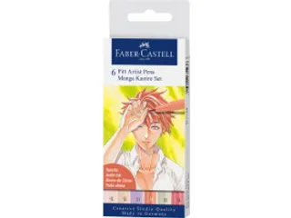 Tekenstift Faber-Castell Pitt Artist Pen Manga 6-delig etui Kaoiro - 2