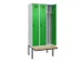 locker met bank,voor scheiding van kleding,HxBxD 2120x900x815mm,3vak