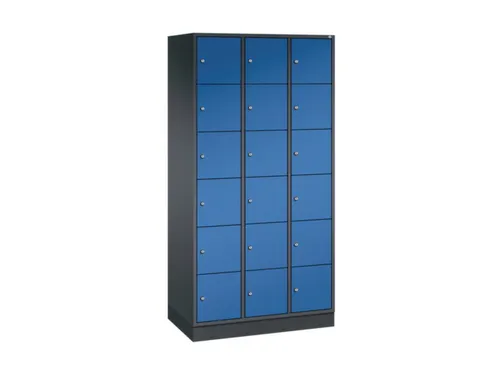 lockerkast,HxBxD 1950x920x500mm,3x6vakken,cil.-slot,sokkel
