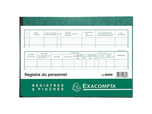 Piqure 21x29,7 Du Personnel 20bl