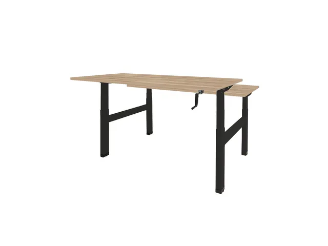 Dextro Slinger Duo zit/sta Bureau 180x80 honey castello 25mm zwart