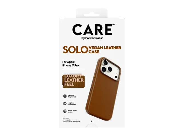 PanzerGlass CARE Solo Case Brown iPhone 17 Pro Bescherming