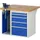 werkbank,HxBxD 890x1000x900mm,beukblad,draagverm. 750kg,2containers