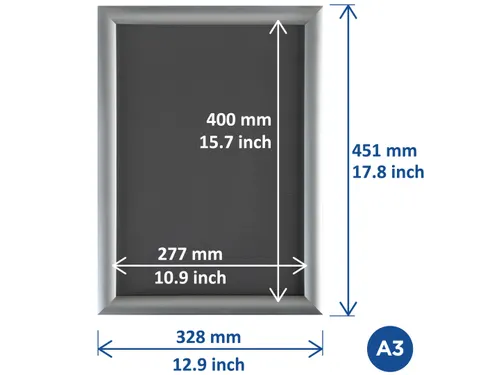 Kliklijst Europel A3 25mm zwart