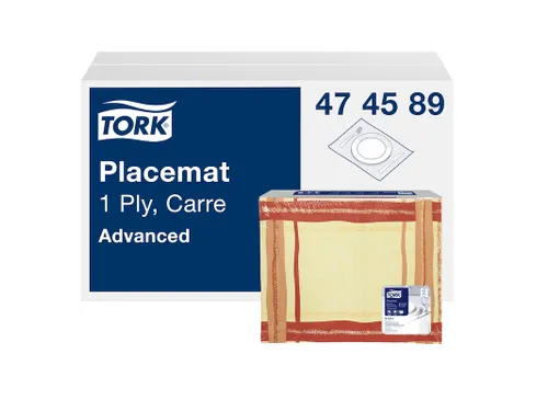Tork 474589 Placemat Carre Advanced, 1-laags, decor, 42x30cm