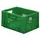 Euronorm Stapelkrat Groen 210x400x300mm 17.5l Opengewerkt/Bodem Gesl.