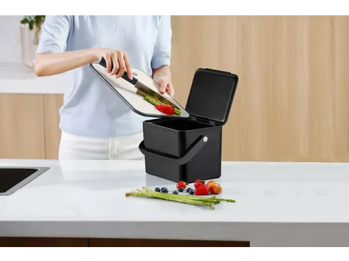 Afvalbak Deco Food Waste Caddy 4 Liter Zwart