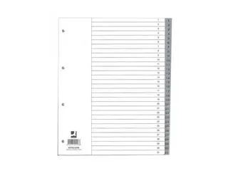 Tabbladen PP Set 1-31 Met Indexblad A4 11-Gaats Grijs - 1