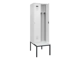 locker met bank,voor scheiding van kleding,HxBxD 2120x600x815mm,2vak - 1