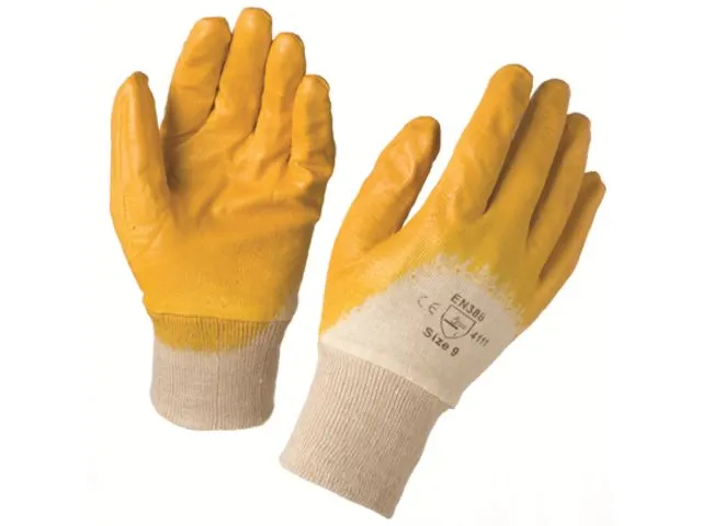 Handschoen Nitrile Jaune Light Geel Maat 9