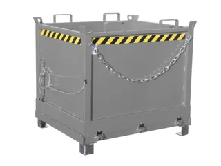 klapbodemcontainer,HxLxB 1145x1040x1245mm,1m³,hijsogen,vorksloffen - 1