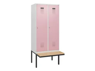 locker met bank,HxBxD 1950x800x815mm,2vak,vak B 400mm,cilinderslot - 2