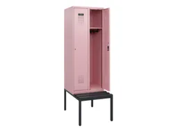 locker met bank,HxBxD 1950x600x815mm,2vak,vak B 300mm,cilinderslot