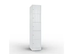 lockerkast cil.slot 1950x396x640mm 1x5 vakken RAL7035 front RAL7035