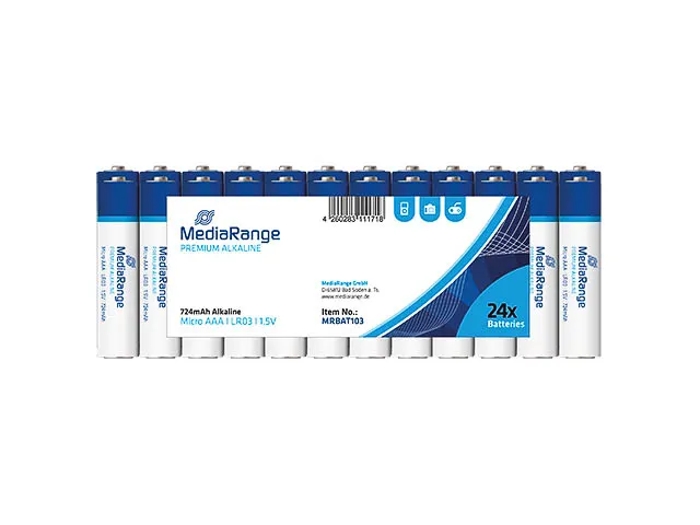 Mediarange Micro Batterijen 24-Pack Lr03 Alkaline Aaa 1,5V