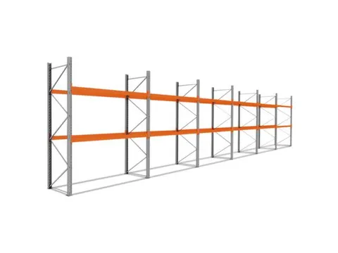 palletstelling,basis+5xaanbouw,HxBxD 3360x16900x1100mm,vakl. 3000kg