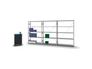 systeemstelling,grondveld,HxBxD 2000x1360x335mm,vakl. 300kg - 3