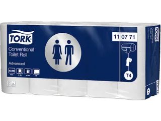 Toiletpapier Tork T4 110771 Advanced 2-laags Wit 400 Vel 30 rollen - 1