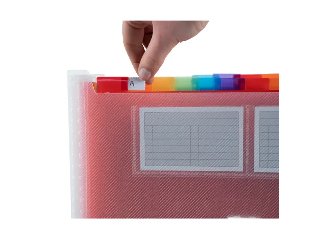 Sorteermap PP CRYSTAL handvat 24vak