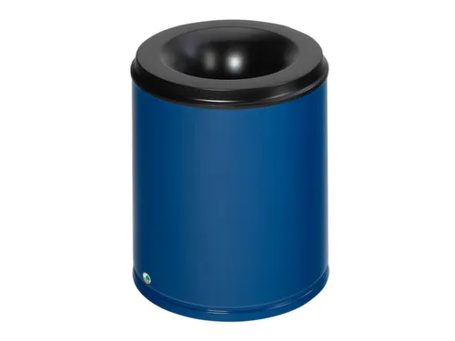prullenmand zelfblussend 80 liter HxØ 560x465mm kop zwart blauw