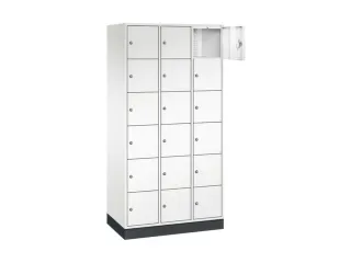 lockerkast,HxBxD 1950x920x500mm,3x6vakken,cil.-slot,sokkel - 1