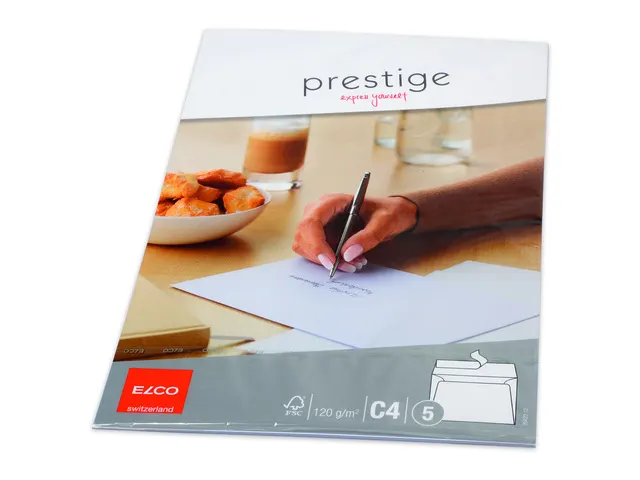 envelop Prestige C4 FSC 120 gram wit 5 stuks