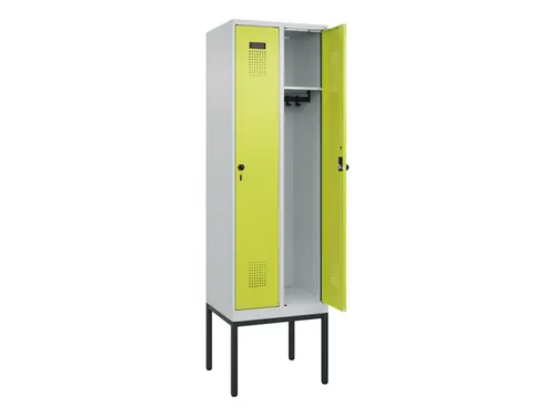 locker,HxBxD 2120x600x500mm,2vak,vak B 300mm,draaigrendel