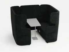 Zitgroep,2Banken,Tafel,4-Zits,Geluidabsorberend,Stof Antraciet