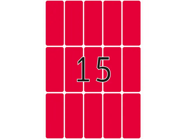 HERMA 2416 Universele etiketten 20x50mm Fluor rood 360 stuks