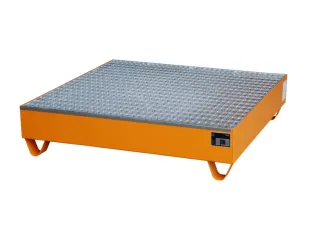 Systeem-Opvangbak Oranje 4x 200l 216l 285x1200x1200mm Rooster - 1