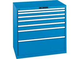 ladekast HxBxD 1000x1023x725mm 7laden Key lock afwerking RAL5012