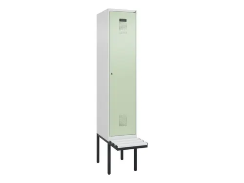 locker met bank,voor scheiding van kleding,HxBxD 2120x400x815mm,1vak