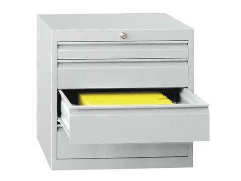 ladekast HxBxD 600x715x600mm 4laden slot RAL7035 front RAL6011