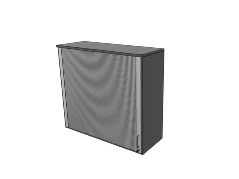 opzetkast,v. roldeurkast,HxBxD 1070x1200x445mm,roldeur,MS-donkergrijs